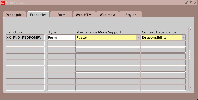 howto restrict the profile option LoV 02 Form Personalization: Restrict the Profile Options LoV on the form FNDPOMPV